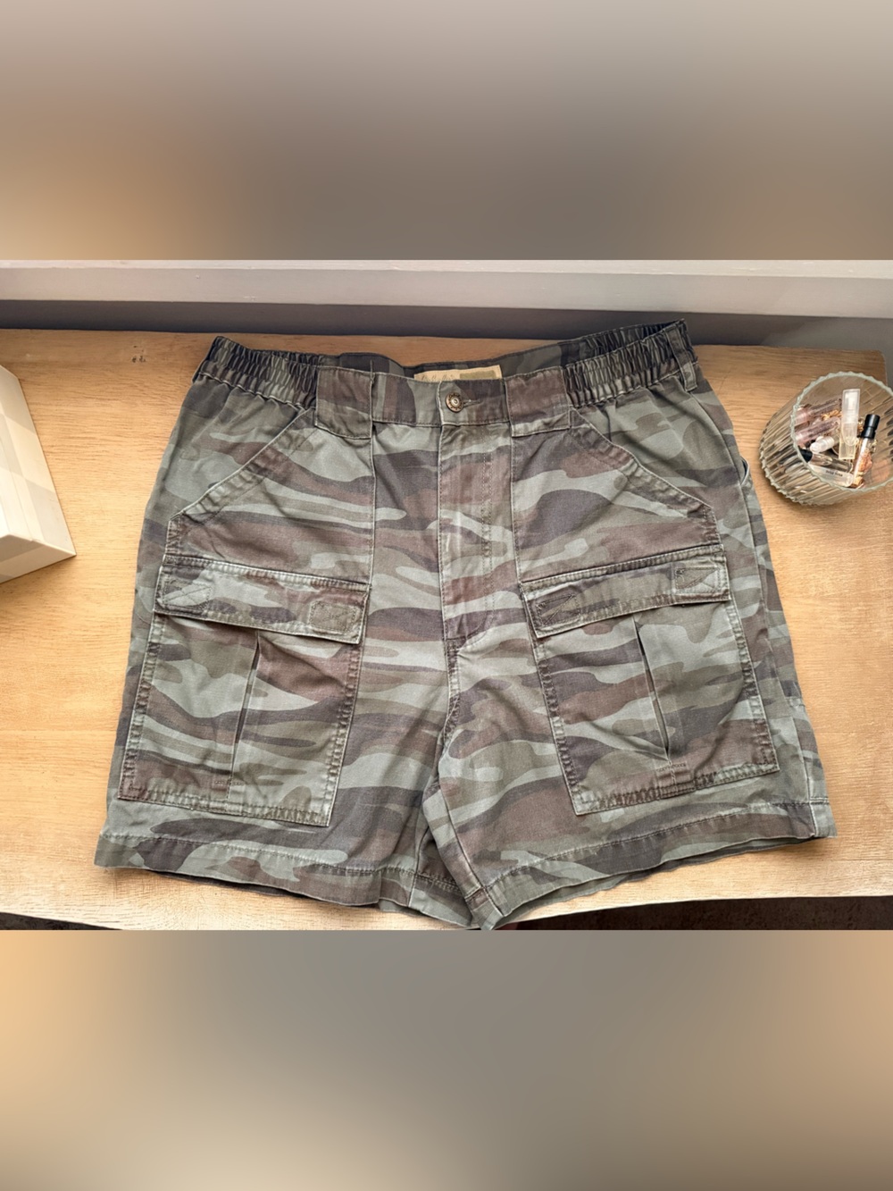 Cabela's Camouflage Cargo Shorts - Green & Brown Camo